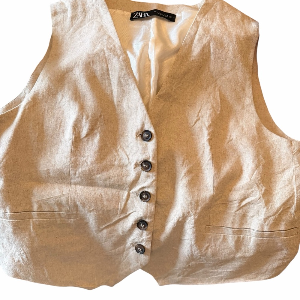 Zara Linen Vest | Minimalist Summer Layering Piece | Women’s XL